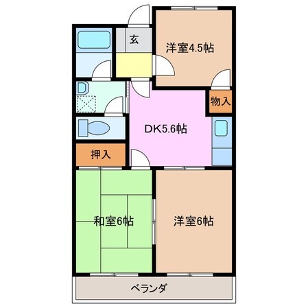 長島駅 徒歩12分 3階の物件間取画像